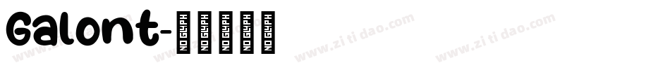 Galont字体转换