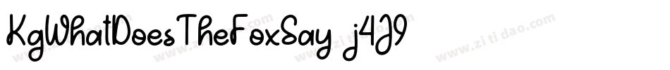 KgWhatDoesTheFoxSay-j4J9字体转换