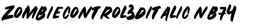 ZombieControl3DItalic-nB74字体转换