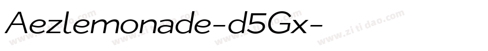 Aezlemonade-d5Gx字体转换