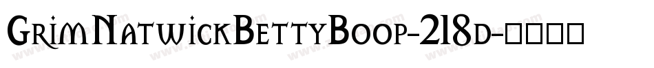 GrimNatwickBettyBoop-218d字体转换