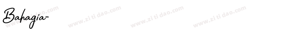 Bahagia字体转换