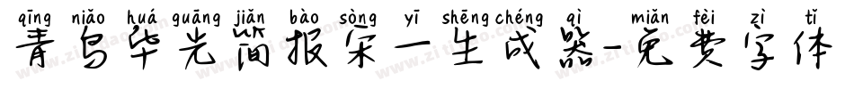 青鸟华光简报宋一生成器字体转换