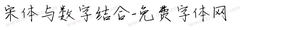 宋体与数字结合字体转换
