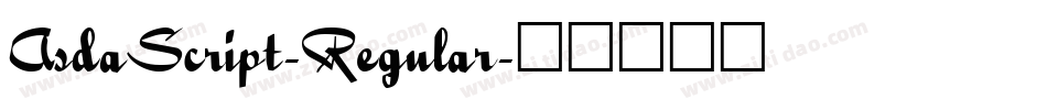 AsdaScript-Regular字体转换