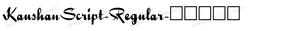 KaushanScript-Regular字体转换