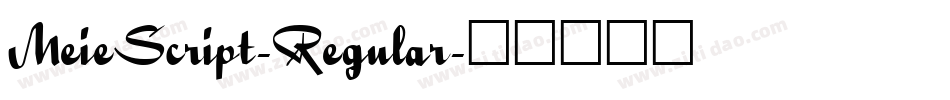 MeieScript-Regular字体转换