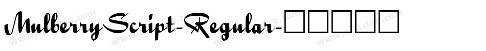 MulberryScript-Regular字体转换
