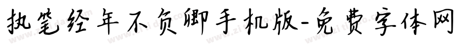 执笔经年不负卿手机版字体转换