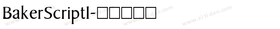 BakerScript1字体转换