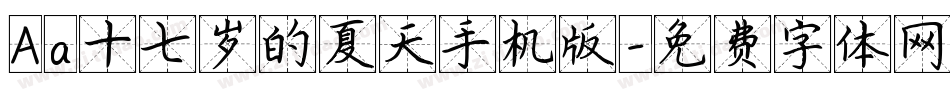 Aa十七岁的夏天手机版字体转换