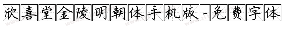 欣喜堂金陵明朝体手机版字体转换