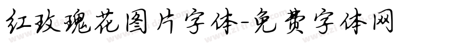 红玫瑰花图片字体字体转换