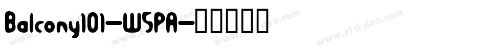 Balcony101-W5PA字体转换