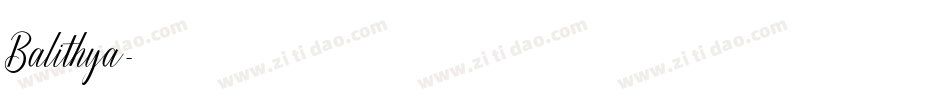 Balithya字体转换
