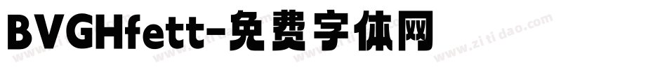 BVGHfett字体转换
