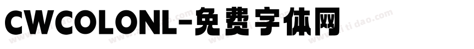 CWCOLONL字体转换