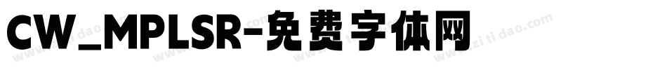 CW_MPLSR字体转换