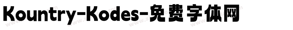 Kountry-Kodes字体转换