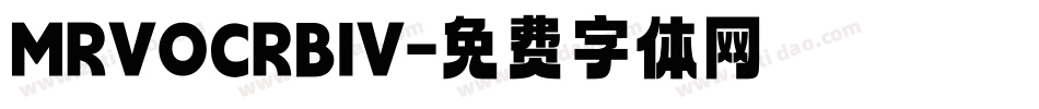 MRVOCRBIV字体转换