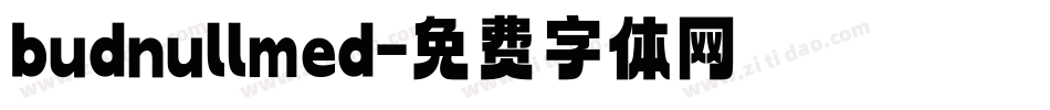 budnullmed字体转换