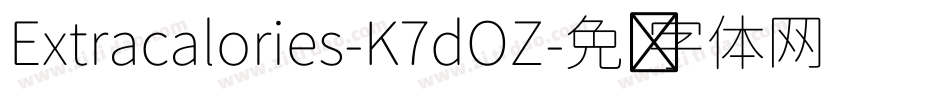 Extracalories-K7dOZ字体转换