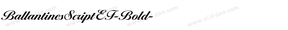 BallantinesScriptEF-Bold字体转换