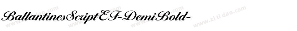 BallantinesScriptEF-DemiBold字体转换