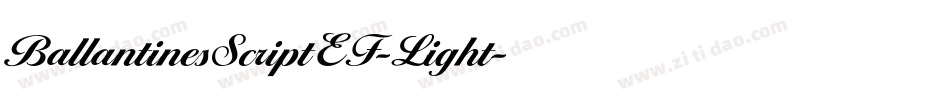 BallantinesScriptEF-Light字体转换
