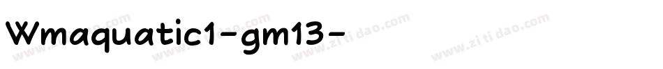 Wmaquatic1-gm13字体转换