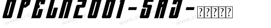 Opeln2001-5Aj字体转换