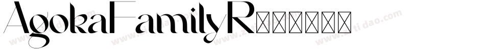 AgokaFamilyR字体转换