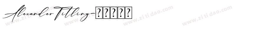 AlexanderTitling字体转换
