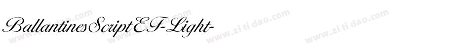 BallantinesScriptEF-Light字体转换