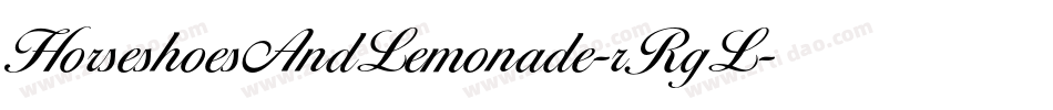 HorseshoesAndLemonade-rRgL字体转换