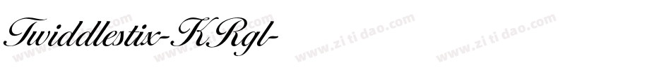Twiddlestix-KRgl字体转换