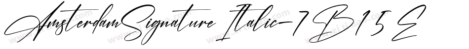 AmsterdamSignatureItalic-7B15E字体转换