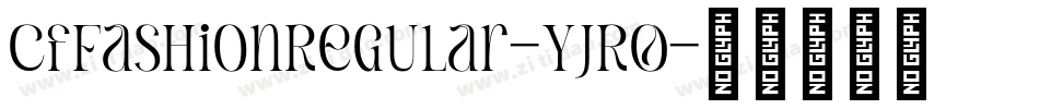 CfFashionRegular-YJRO字体转换