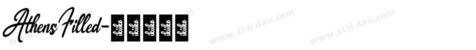 AthensFilled字体转换