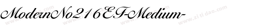 ModernNo216EF-Medium字体转换
