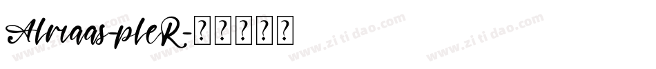 Almaas-pleR字体转换