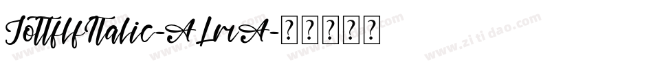 JottflfItalic-ALmA字体转换