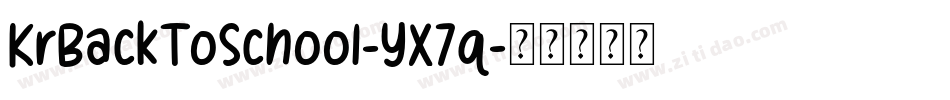 KrBackToSchool-YX7q字体转换