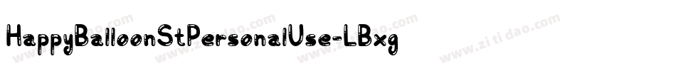 HappyBalloonStPersonalUse-LBxg字体转换