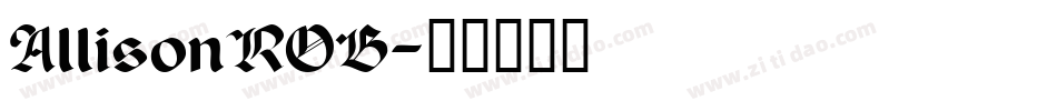 AllisonROB字体转换