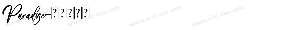 Paradise字体转换