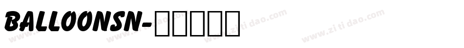 Balloonsn字体转换