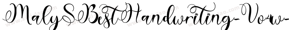 MalySBestHandwriting-Vo4w字体转换