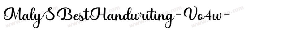 MalySBestHandwriting-Vo4w字体转换