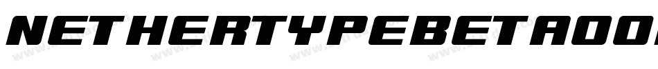 NetherTypeBeta001-nO5J字体转换